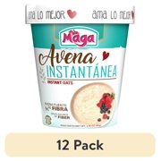 (12 pack) Maga Instant Oats, Single Serve, 1.76 oz, Shelf Stable, Cardboard Cup