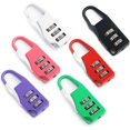thumbnail image 1 of 6 Piezas Mini Candado Código Locker Candado Código de 3 Dígitos Candado Maleta Candado Combinación Candado de Seguridad para Equipaje Mochila Maleta Locker (Negro Plata Púrpura Rojo Rosa Verde), 1 of 5