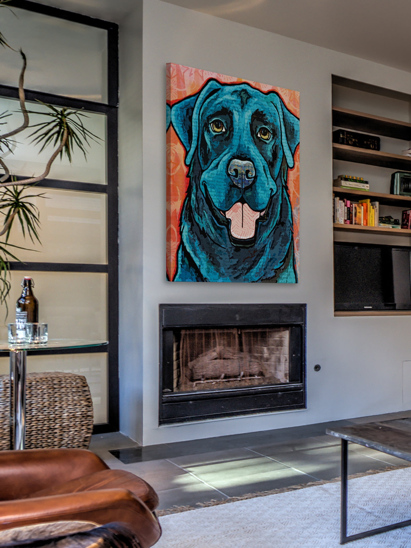 "Black Lab" Painting Print on Wrapped Canvas