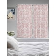 thumbnail image 3 of Bedroom Curtains 63 Inches length, Farmhouse Pink Window Treatment Curtain Drapes, Vintage Flower Leaf Botanical Plant Rod Pocket Curtain Panels for Living Room Kitchen, 42"x63", 2 Panels, 3 of 7