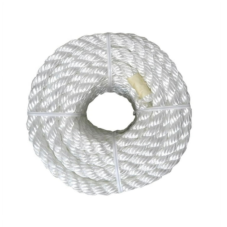 Wellington 1/4 in. D X 50 ft. L White Solid Braided Nylon Rope Wellington 1/4 in. D X 50 ft. L White Solid Braided Nylon Rope