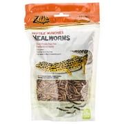 Zilla Reptile Munchies - Mealworms 3.75 oz Pack of 4