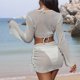 thumbnail image 4 of Traje de baño para mujer, traje de baño de talle alto dividido de color sólido, traje de baño de bikini conservador y de moda, trajes de baño para mujer, 4 of 7