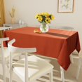 thumbnail image 2 of Smiry Waterproof Rectangle Tablecloth, 52x70 Rust Polyester Table Cloth, Decorative Table Cover, 2 of 7