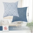 thumbnail image 3 of SUSIELADY Throw Pillow Covers Set of 4, 18"x18" Linen Decorative Square Couch Sofa Cushions, Accent Home Decor, Living Room, Bedroom, Chair, Blue, 3 of 7