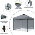 thumbnail image 4 of KAMPKEEPER 10x10 Pop Up Canopy Tent with 2 Sidewalls, Portable Outdoor Sun Shade, Grey, 4 of 8