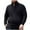 Black, variant on safuny Men's Solid Color Pullover Fashion Crew Neck Sweatshirts Zipper Long Sleeve Tops Pockets Workout Winter Thicken Big&Tall Shirts Big&Tall Casual Cotton Black L