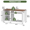 thumbnail image 4 of Uforic 52"Modern Farmhouse TV Stand with Power Outlet for TVs up to 60" - White, 4 of 9