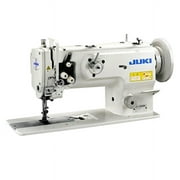 Juki LU-1508NS Single Needle Unison Feed Lock Stitch Machine with Vertical-axis Large Hook Includes Table and Clutch Motor (Table Comes Assembled)