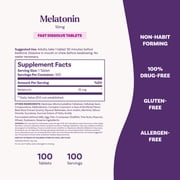 Natrol® Sleep Melatonin Fast Dissolve Tablets, Nighttime Sleep Aid, Strawberry Flavor, 10mg, 100 Ct