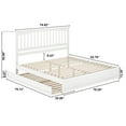thumbnail image 5 of Everett King Wood Platform Bed with Panel Footboard and Twin XL Trundle in White, 5 of 5