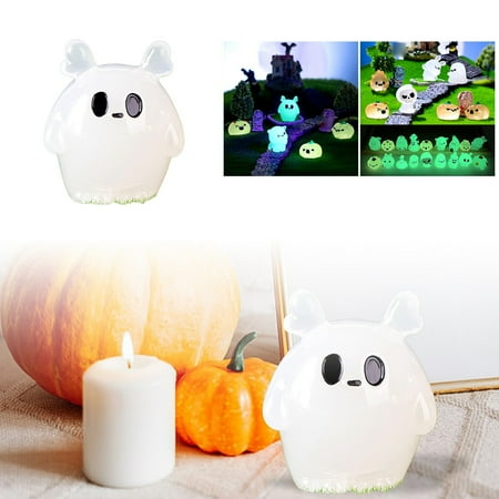 

Clear Ornament Bulbs Micro Glow In The Dark Cute Pumpkin Decorations DIY Accessories Resin Trinket