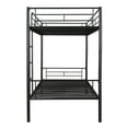 thumbnail image 5 of Bellemave Twin Over Twin Metal Bunk Bed with Ladder and Full-Length Guardrail,Convertible Bunk Beds,Metal Twin Bunk Bed Frame for Teens,Black, 5 of 13