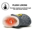 thumbnail image 4 of Little Kids Lined Clogs Boys Garden Slippers Kids Plush Warm Slippers Fuzzy Plush Lined Home Bedroom Slippers Non-Slip Indoor Outdoor Mules for Boys Girls Toddler Gray 26, 4 of 6