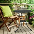 thumbnail image 5 of Luku Patio Bistro Table 24" Round Outdoor Coffee Table Cast Aluminum Table with Iron Frame for Balcony Backyard Lawn Garden Black, 5 of 9