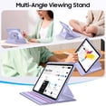 thumbnail image 4 of Fintie Rotating Case for iPad Air 11-Inch (2026/2025/2024) and iPad Air 10.9-Inch 5th/4th Gen, 360° Swivel Stand, Clear Hard Back Cover, Built-in Pencil Holder, Purple, 4 of 9