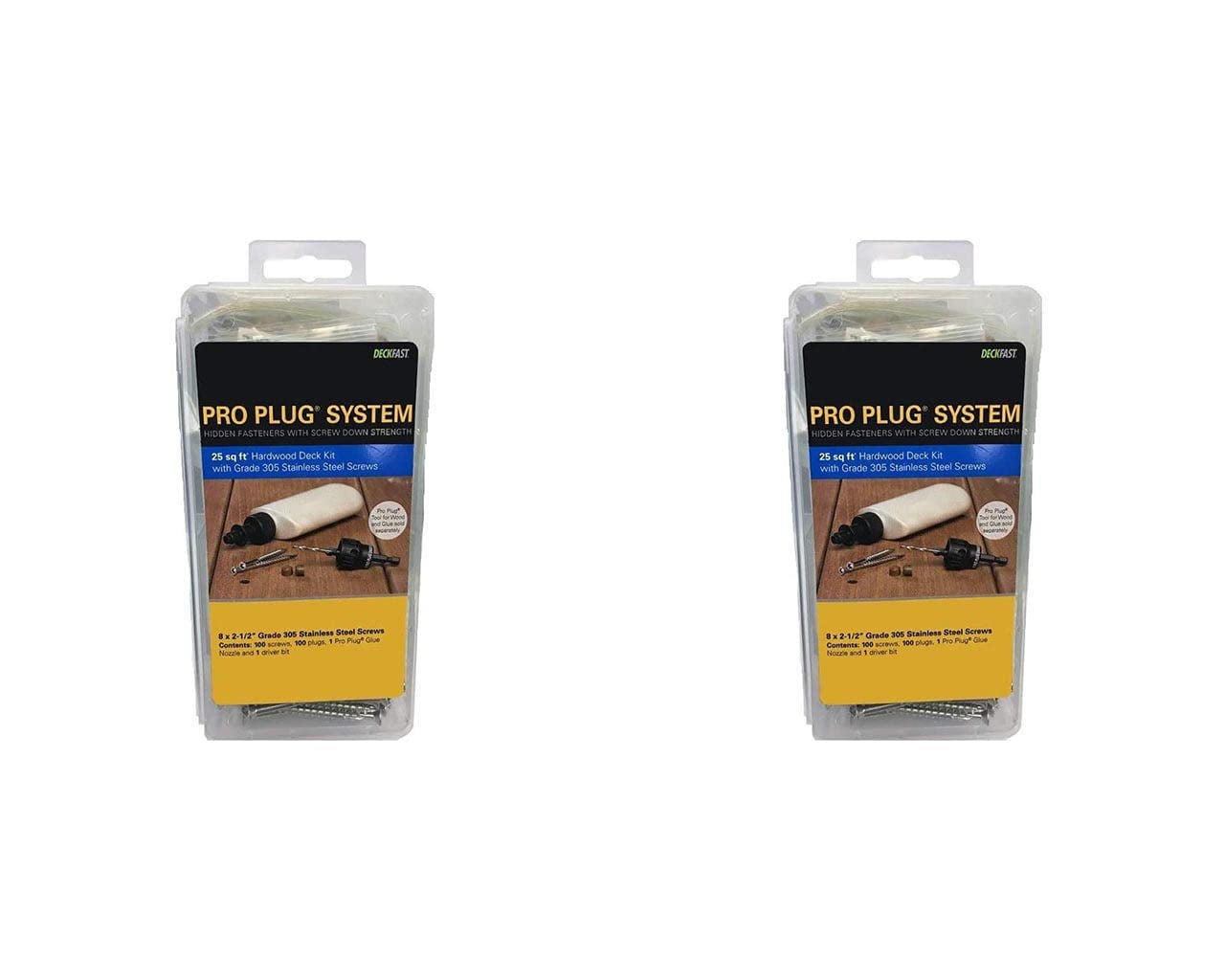 Starborn Pro Plug System Wood Deck Kit with 100 Ipe Plugs, 21/2" SS