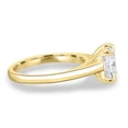 thumbnail image 3 of 2.00Ct Princess Cut Lab-grown diamond Engagement Ring, Flat Band Cathedral Set, 10K Yellow Gold, 3 of 7