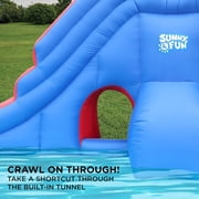 Sunny & Fun Fun Inflatable Kiddie Water Slide with Pool for Backyard