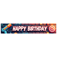 thumbnail image 3 of Colorful Arcade Themed Happy Birthday Banner Backdrop Party Decorations for Birthday Party Gaming Themed Events Photography Props Photo Booth Setups, 3 of 4