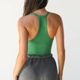 thumbnail image 2 of DondPO Womens Tank Tops,Lady V Neck Racer Back Tank Top For Women Padded Ribbed Long Tank Fitted Basic Tops,Halter Tops for Women,Womens Loose Tank Tops Clearance！ Green S Clearance！, 2 of 5