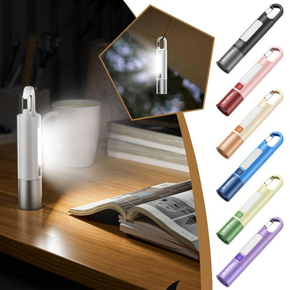 SSKFHGI LED Flashlight Telescopic Zoom Torch Light With Hook Camping Light USB