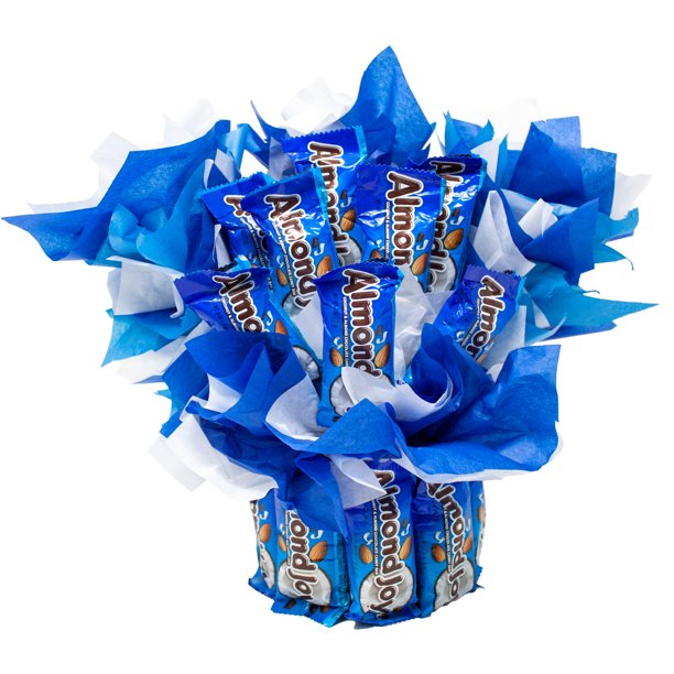 Almond Joy Fun Size Candy Bar Bouquet Gift for Birthdays, Retirement