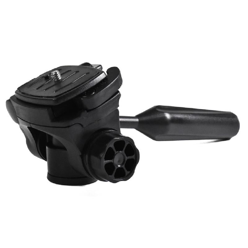 Tripod Pan Head, 360° Rotation 90° Tilt 3D Tripod Head 3/8" Thread 1/4