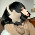 thumbnail image 4 of Winter Earmuffs Woman Ear Cover Y2K Star Plush Anti Cold Women's Warm Solid Color Plush Earrings Cycling Muffs Headphones Warmer (A575 khaki), 4 of 7