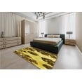 thumbnail image 4 of Ahgly Company Indoor Round Patterned Bright Gold Yellow Area Rugs, 7' Round, 4 of 6