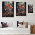 thumbnail image 4 of Designart "Wildfire Poppy Red and Blue Flowers" Floral & Botanical Print on Natural Pine Wood, 4 of 5