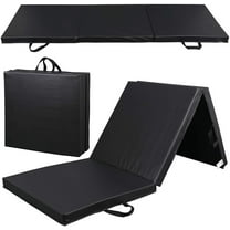 HomGarden 6’ Folding Tri-Fold Exercise Mat, Gymnastics Mat Gym Aerobics Tumbling Mats w/Carrying Handles for Stretching Yoga MMA Acrobatism Core Workouts