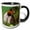 Black/White, variant on 3drose, 2 Monarch Butterflies on Pink Flower, 15oz Two-tone Yellow Mug