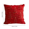 thumbnail image 3 of Cinvoph Christmas Tree Plush Throw Pillow Winter New Year Decorations Xmas Rustic Throw Cushion Case for Sofa Home Living Room Party Decor, Red, 3 of 6