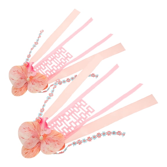 unbranded 2 PCS Wedding Car Decoration Secondary Decorative Supplies Flowers Pink