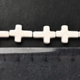 thumbnail image 5 of Handmade Porcelain Beads Pearlized Cross Floral White 16~17x13~13.5x5.5mm Hole: 1.4mm about 20pcs/strand 13.39 inch(34cm), 5 of 5