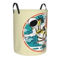 thumbnail image 2 of ZNDUO Round Laundry Basket, Waterproof Collapsible Laundry Baskets with Handles, Small Size - Futuristic Creative Graphics Design Pattern, 2 of 8