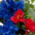 thumbnail image 6 of Northlight Americana Mixed Foliage and Florals Artificial Patriotic Wreath - 24"- Unlit, 6 of 8