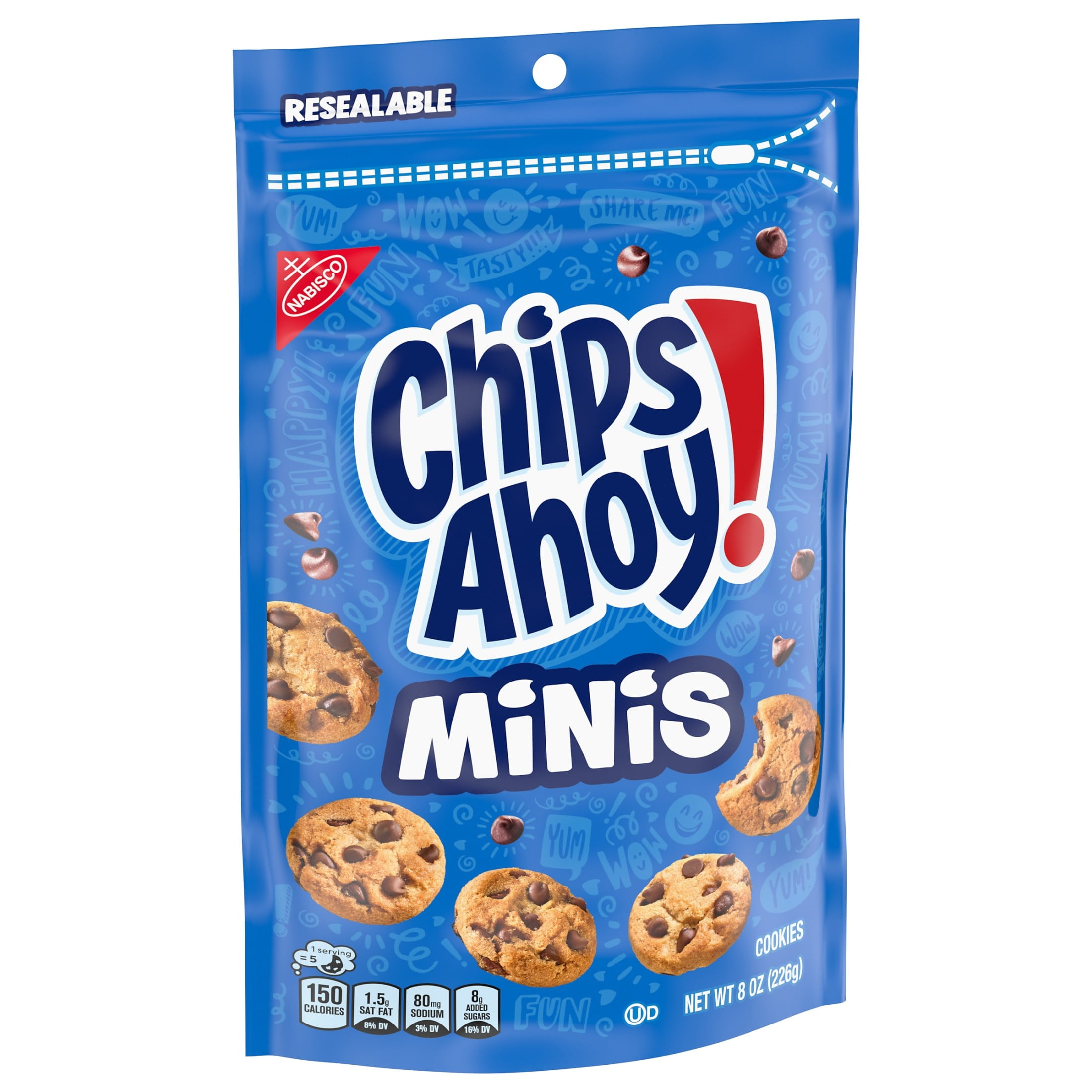 3 pack) CHIPS AHOY! Minis Original Fudgy Chocolate Chip Cookies, 8