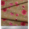 thumbnail image 3 of Soimoi Rayon Crepe Fabric Leaves & Aster Floral Print Fabric by the Yard 46 Inch Wide, 3 of 3