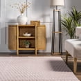 thumbnail image 5 of nuLOOM Nia SuperiorWash Tile Faux Rabbit Machine Washable Area Rug, 2' 6" x 8', Runner, Nia Blush, 5 of 6
