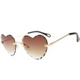 thumbnail image 4 of de Sol Lentes de Corazón sin Montura Color Degradado Protección Solar Leonado Hugo gafas de sol para mujer, 4 of 6