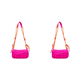 thumbnail image 1 of Bolso Bandolera Acolchado para Mujer Con Correa Cuerda Trenzada (rosa) Rojo, 1 of 4