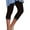 Black, variant on Women's High Waisted Workout Leggings, 5-Inch Inseam Cropped Yoga Pants with Side Seam Details, Tummy Control Compression Capri Pants for Gym, Running, Fitness and Casual Wear