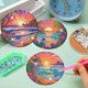 thumbnail image 5 of Set Art Craft Meothan, 8 unidades, posavasos con forma de diamante Sunset Beach, 5 of 7