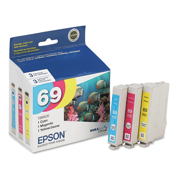 Epson 69 Standardcapacity Color Multipack Ink Cartridges Walmart