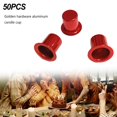 thumbnail image 4 of Anodized wine red small flat edge tea wax base holder handicraft candle cup base, 4 of 10