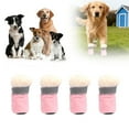 thumbnail image 2 of Gytml 4-Pack Dog Shoes For Winter, Warm Snow Booties For Puppy, Paste-Style Design Anti- Rubber Sole Paw Protectors For Small Medium Size Dogs A-One Size, 2 of 5
