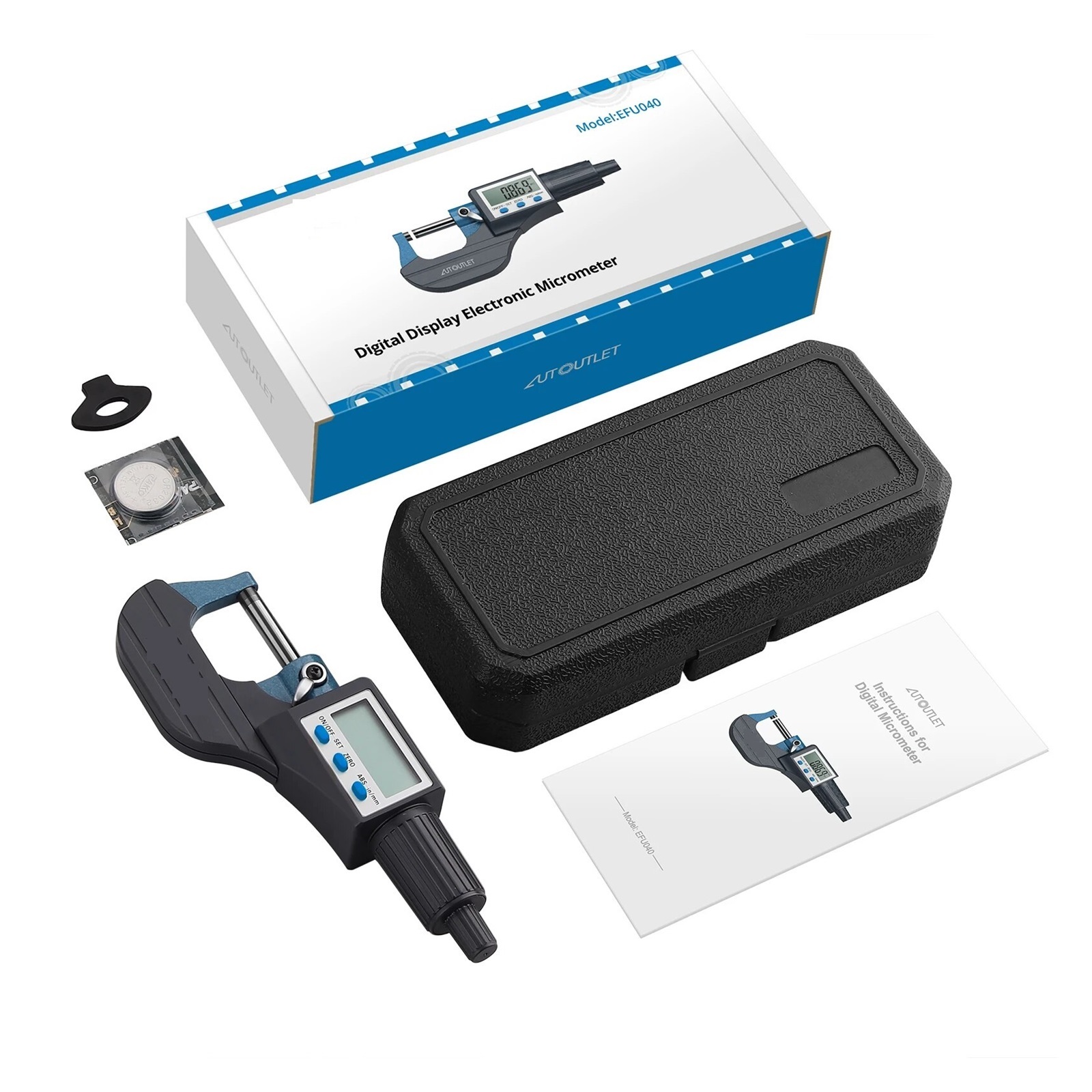 0~25mm Electronic LCD Digital Outside Micrometer Micro Calipers Length Measuring Support Metric Inch Conversion ,Your Good Helper