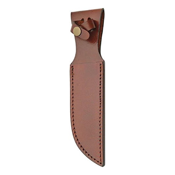 SZCO 10" Brown Leather Sheath, Leather with Belt Loop Fits 5.5"–6" Blades for Storage & Outdoor Use